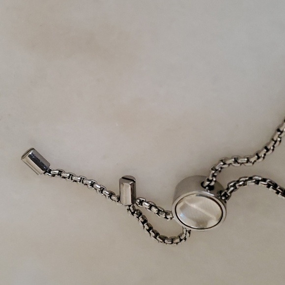 Michael Kors adjustable bangle straps bracelet silver tones authentic - Picture 5 of 6